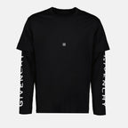 티셔츠 T-shirt superposé Givenchy 검은색 Homme