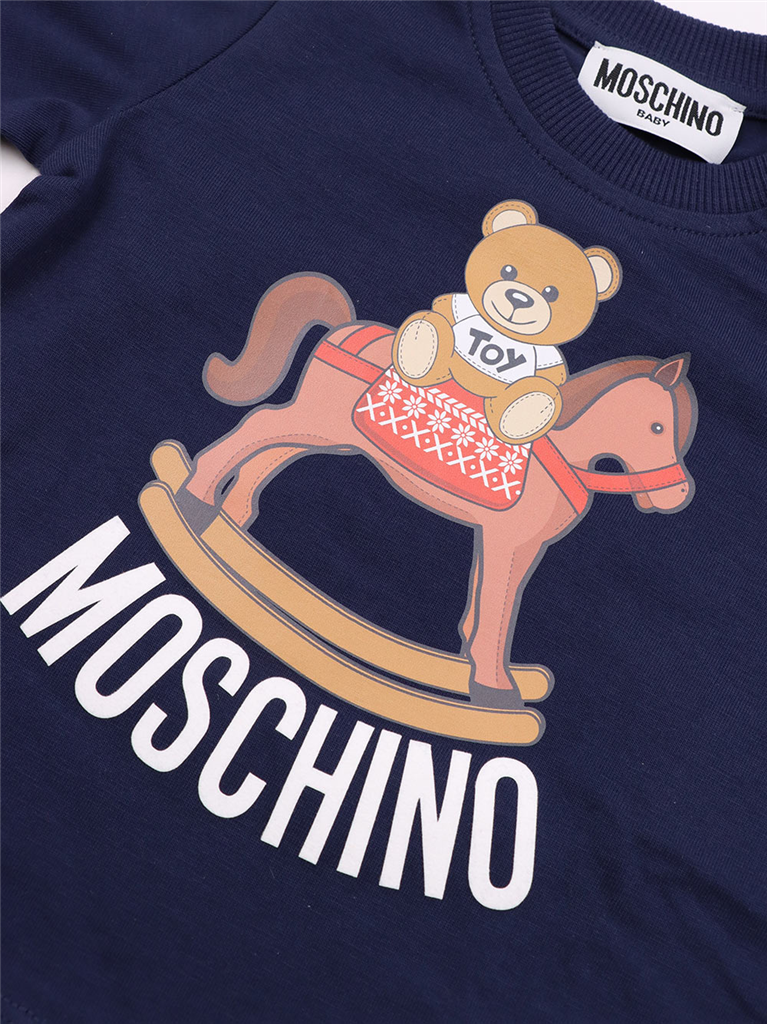 Abbigliamento T-shirt Teddy Toy Moschino Blu Bambini