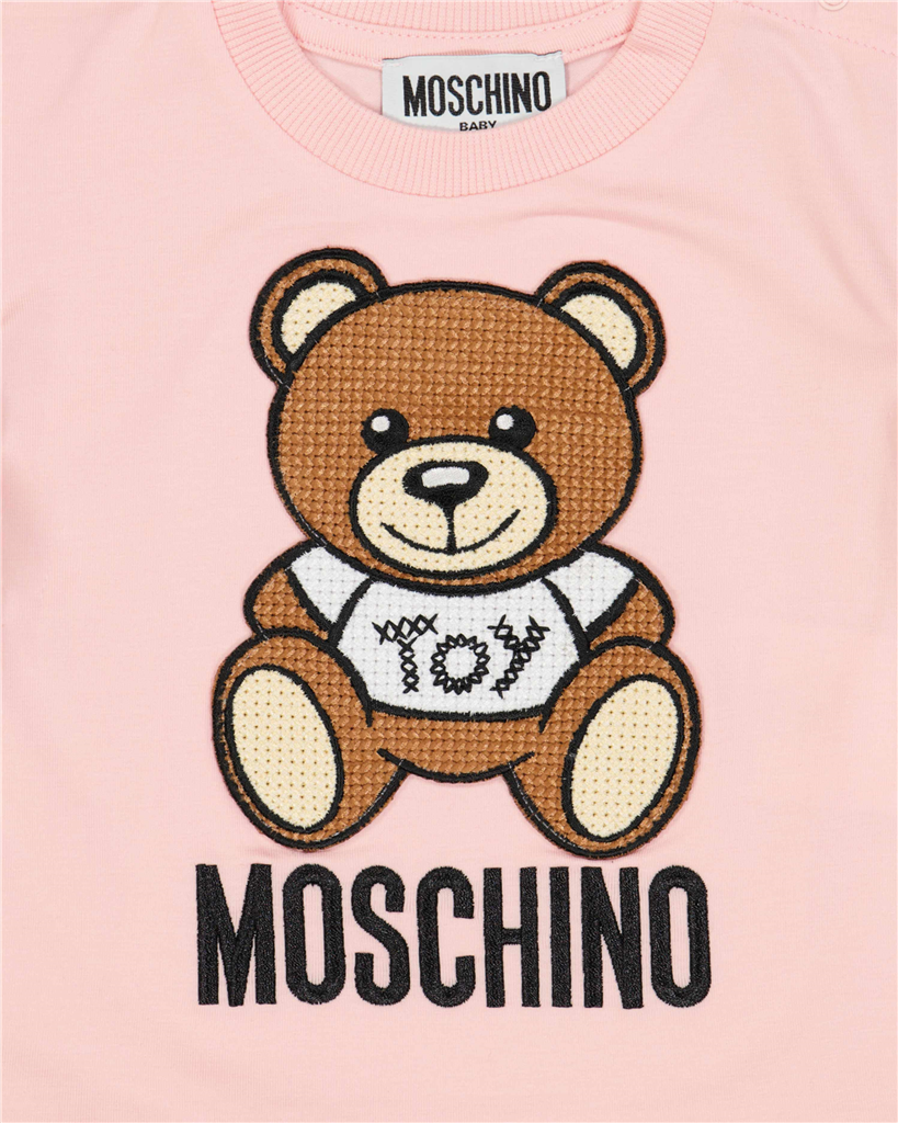 Vêtements T-shirt Teddy Toy Moschino Rose Enfants