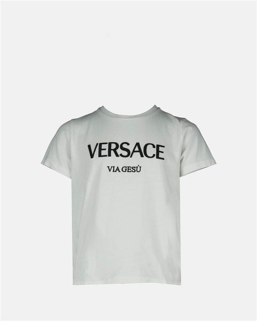 Bekleidung T-shirt Versace Via Gesù Versace Weiß Kinder