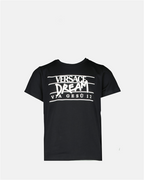 Bekleidung T-shirt Versace Via Gesù Versace Schwarz Kinder