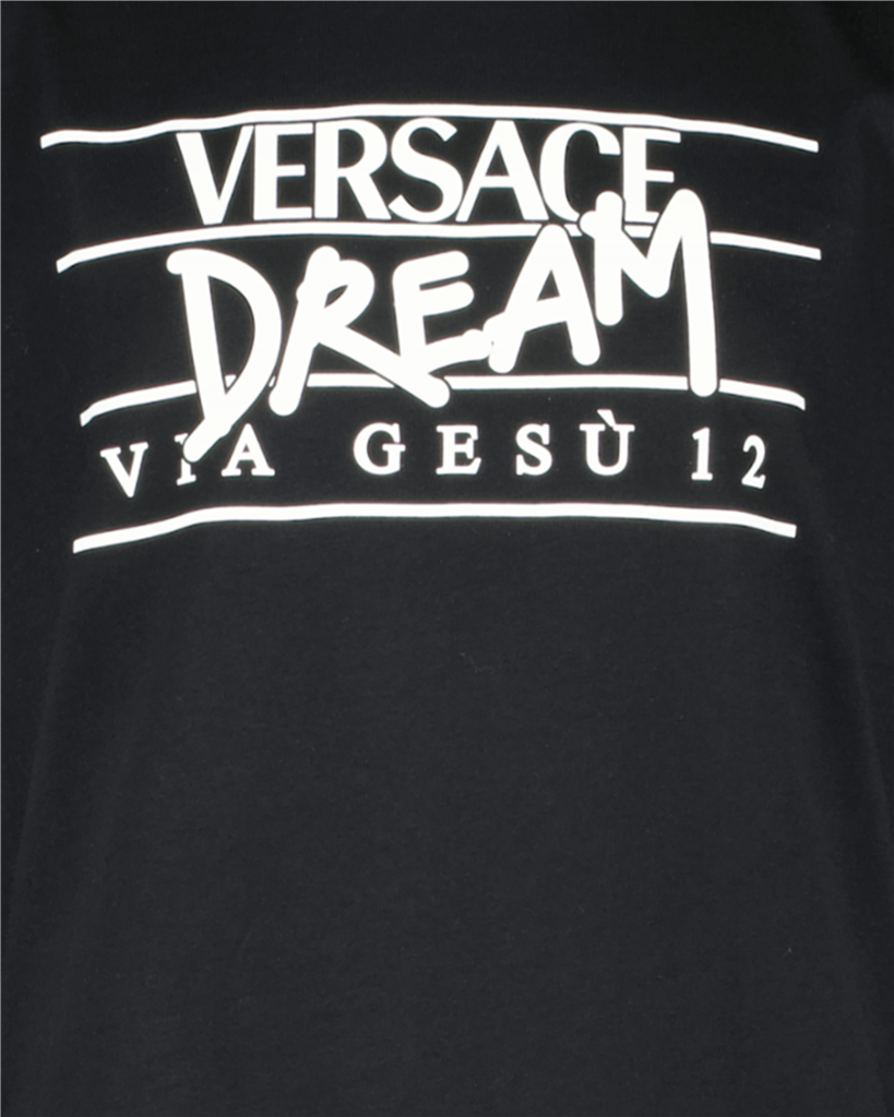 Bekleidung T-shirt Versace Via Gesù Versace Schwarz Kinder