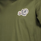 T-Shirts T-shirt à logo double Moncler Grün Homme
