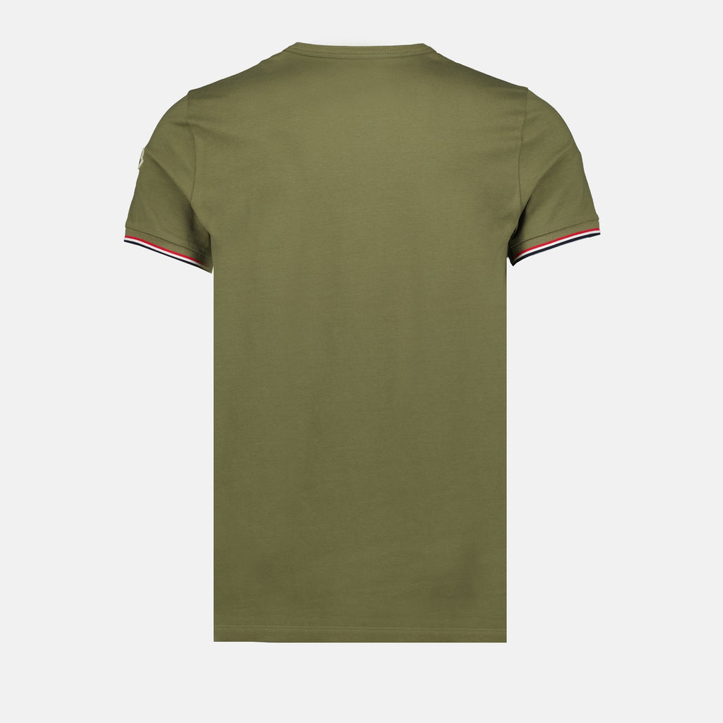 티셔츠 T-shirt à logo et liseré Moncler 녹색 Homme