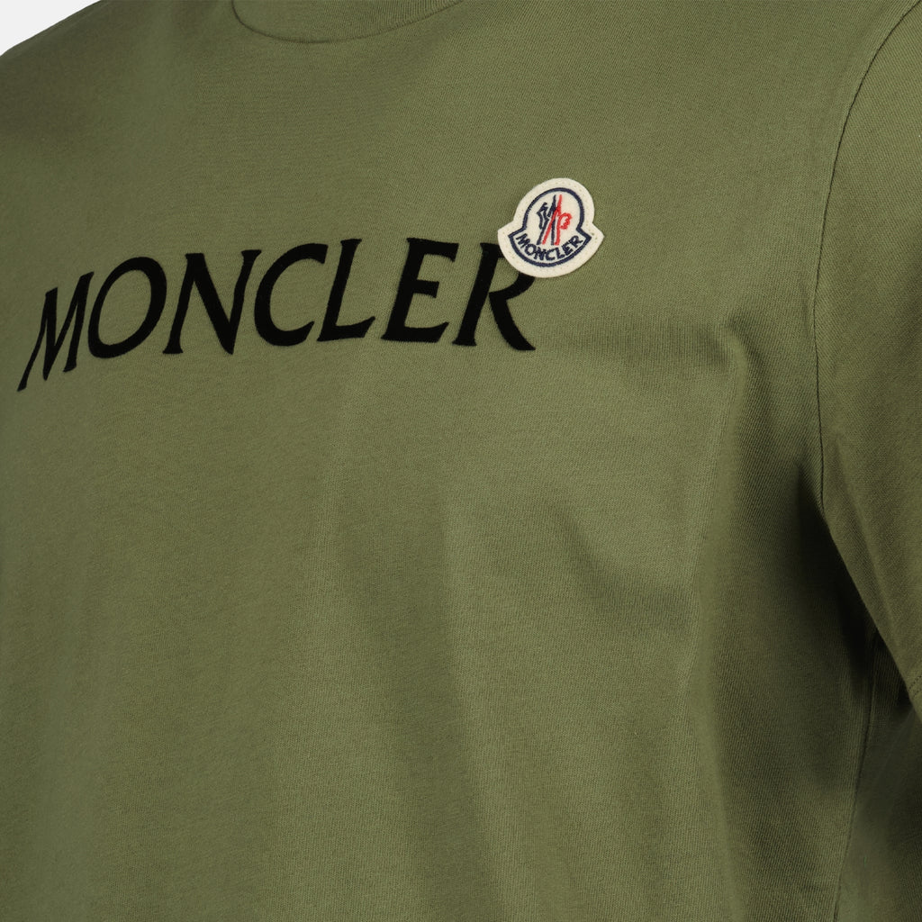 Camisetas T-shirt logo signature Moncler Verde Homme