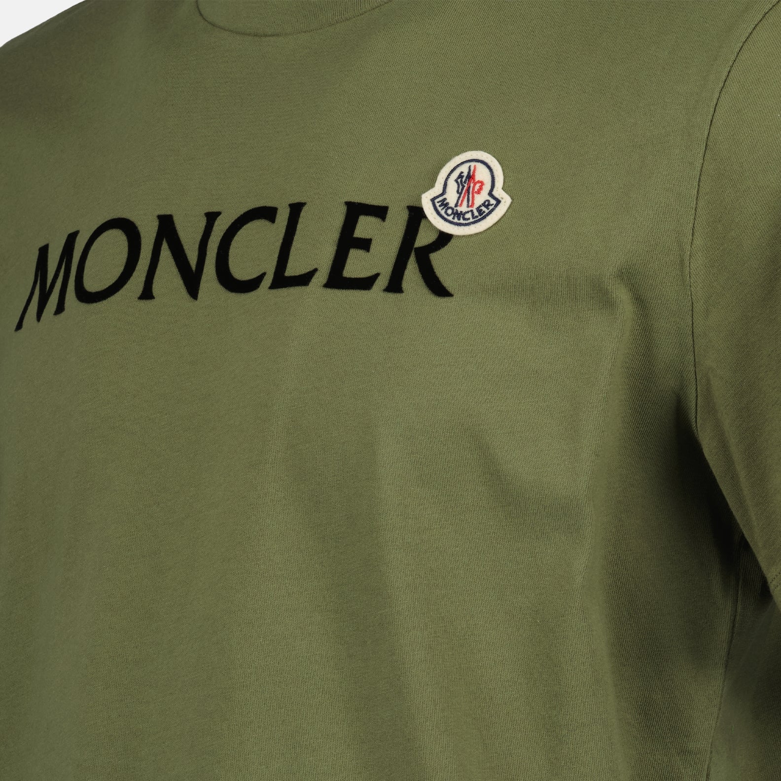 Camisetas T-shirt logo signature Moncler Verde Homme