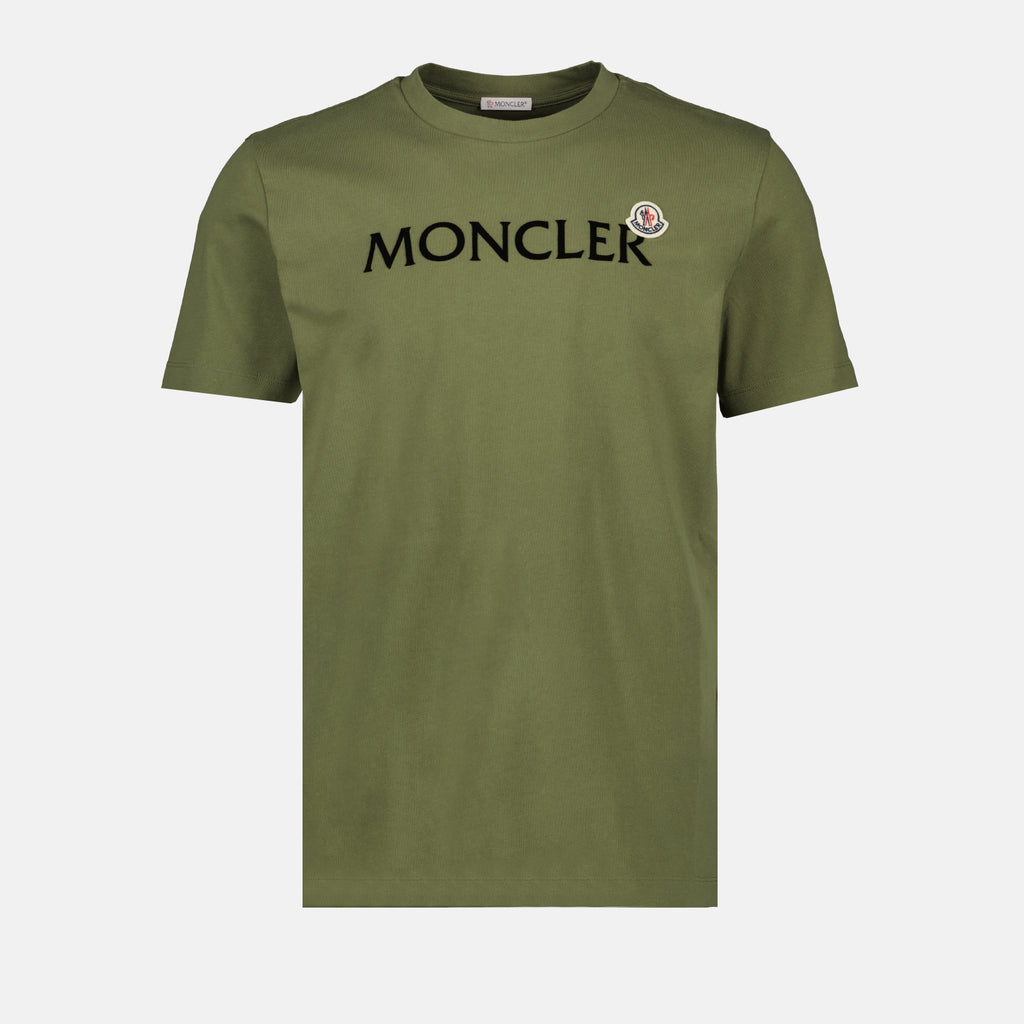 Camisetas T-shirt logo signature Moncler Verde Homme