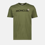 Camisetas T-shirt logo signature Moncler Verde Homme