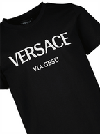 의류 T-shirt Via Gesù Versace 검은색 어린이들
