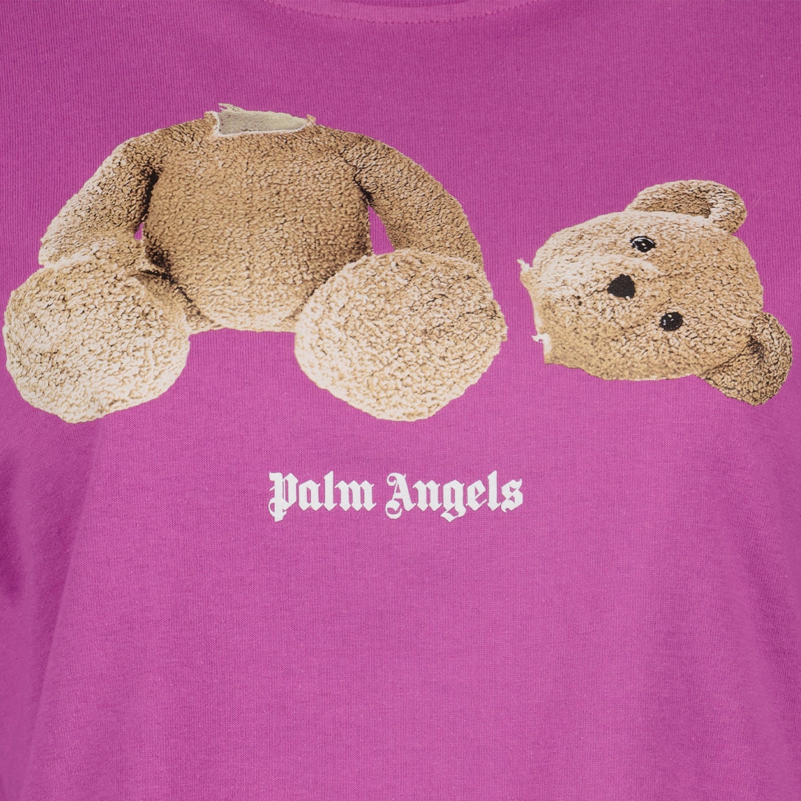 티셔츠 T-shirt crop Bear Palm Angels 보라 Femme