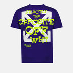 Tシャツ オポジットアロー Tシャツ Off-White 紫 男