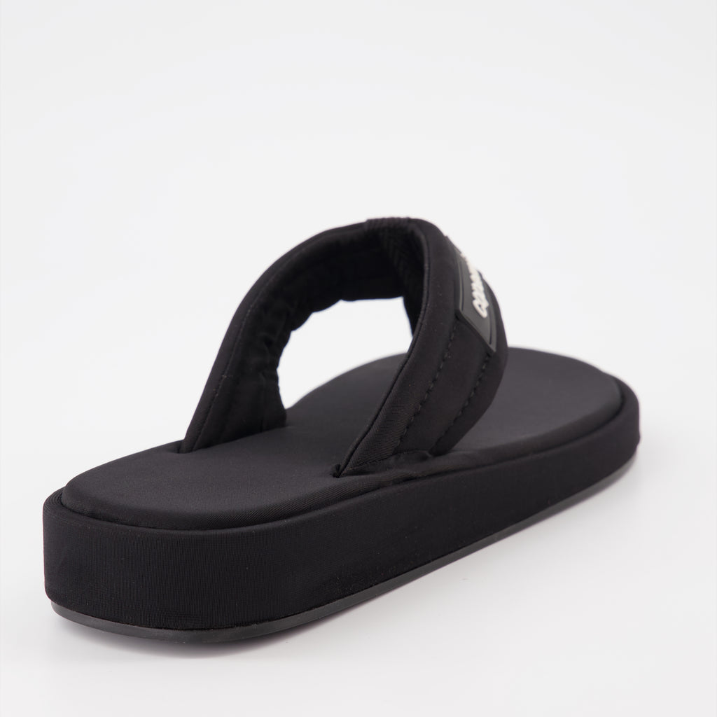 Tongs à logo noir