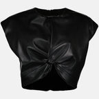 Tops Top en similicuir MSGM Preto Femme