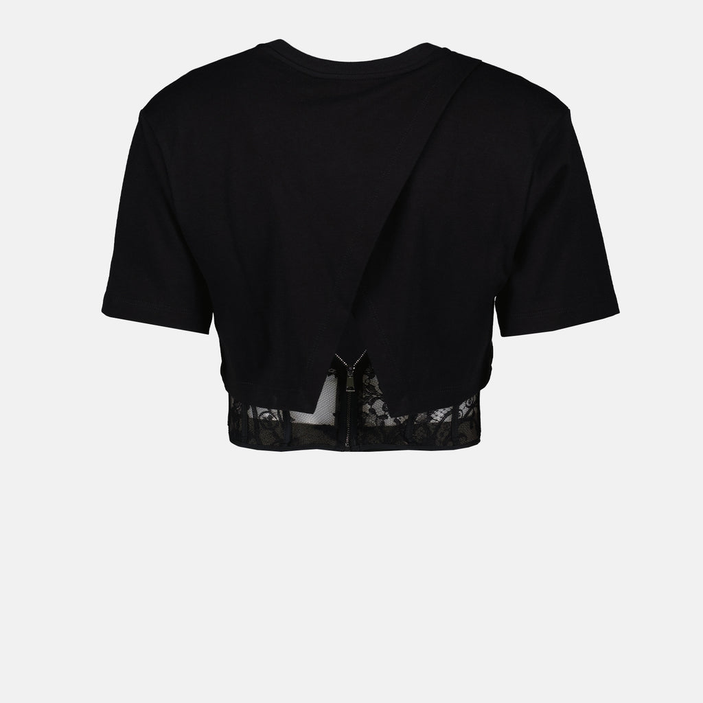 T-Shirts T-shirt corset Alexander McQueen Schwarz Femme