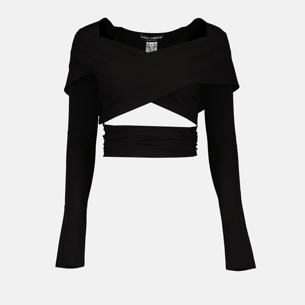 トップス クロストップ Dolce & Gabbana 黒 女性