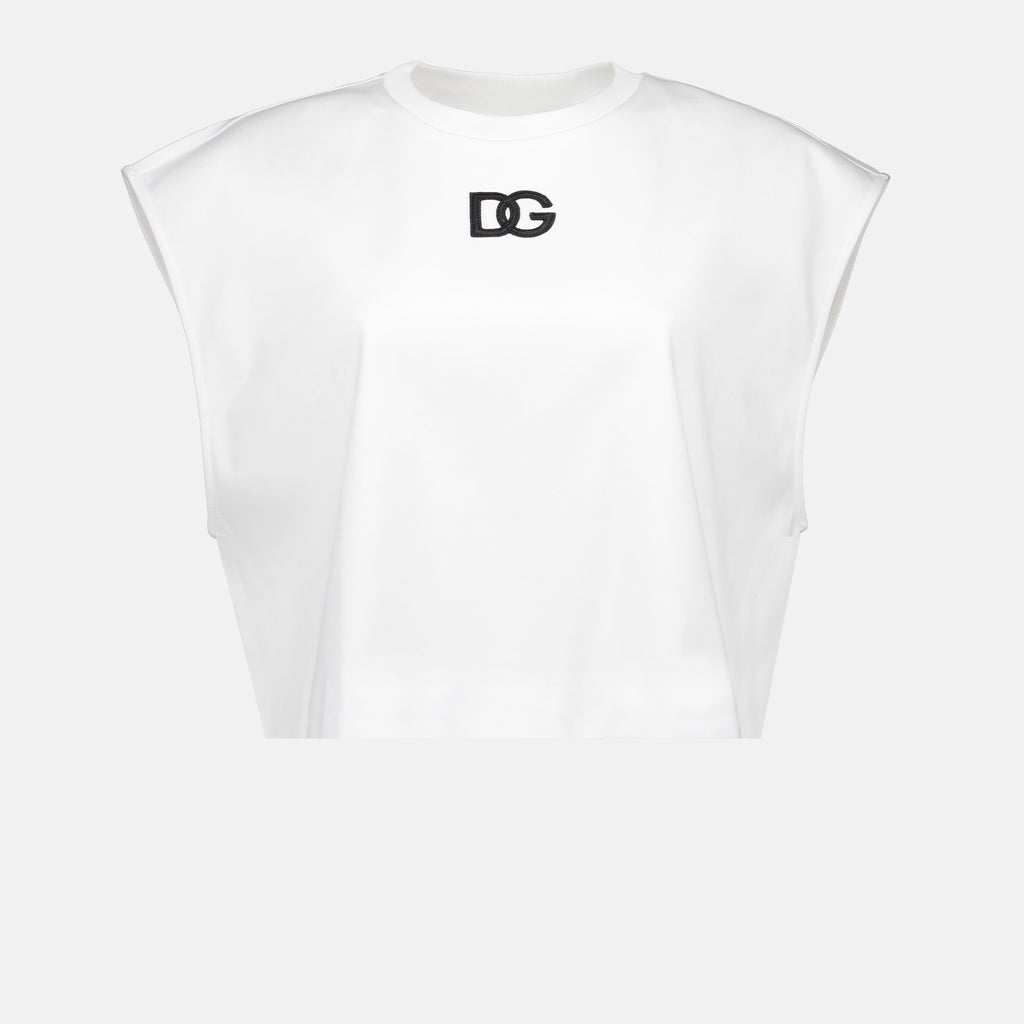 T-shirts Top DG Dolce & Gabbana Blanc Femme