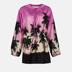Top Top Stampato Palm Angels Viola Femme