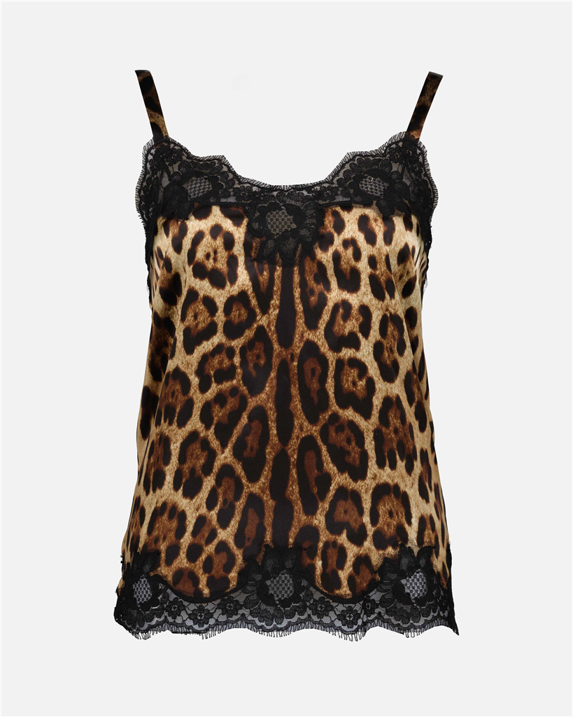 Tops Top lingerie à imprimé Dolce & Gabbana Braun Femme