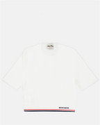 T-shirts Tricot à logo Miu Miu Blanc Femme