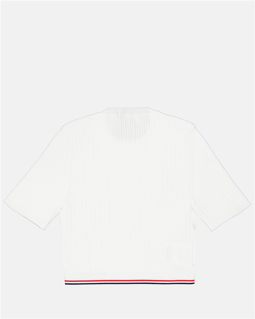 T-shirts Tricot à logo Miu Miu Blanc Femme