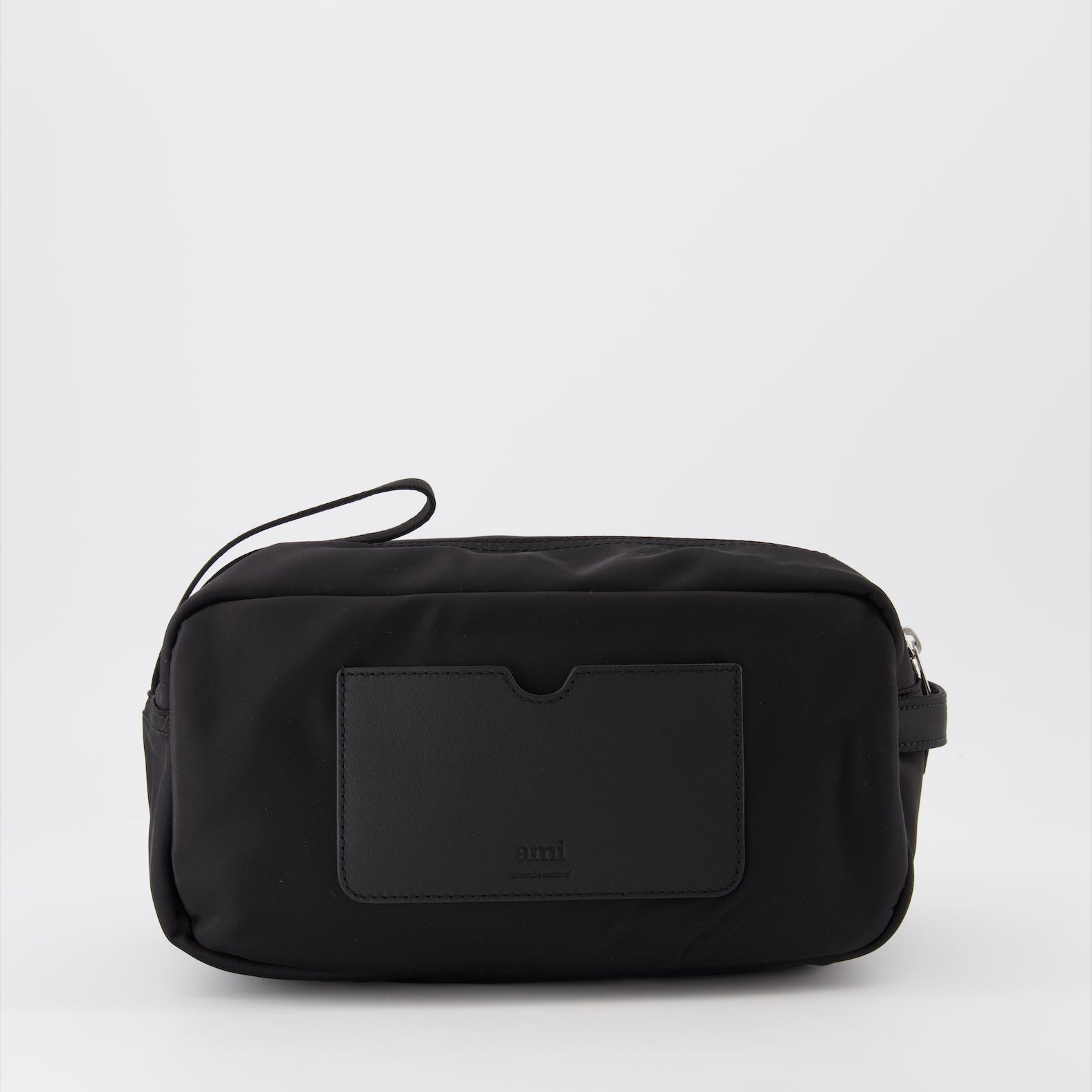소형 가죽 제품 Trousse à logo Ami PARIS 검은색 남여공용