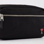 소형 가죽 제품 Trousse à logo Ami PARIS 검은색 남여공용