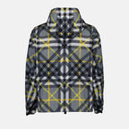 Veste à carreaux gris jaune