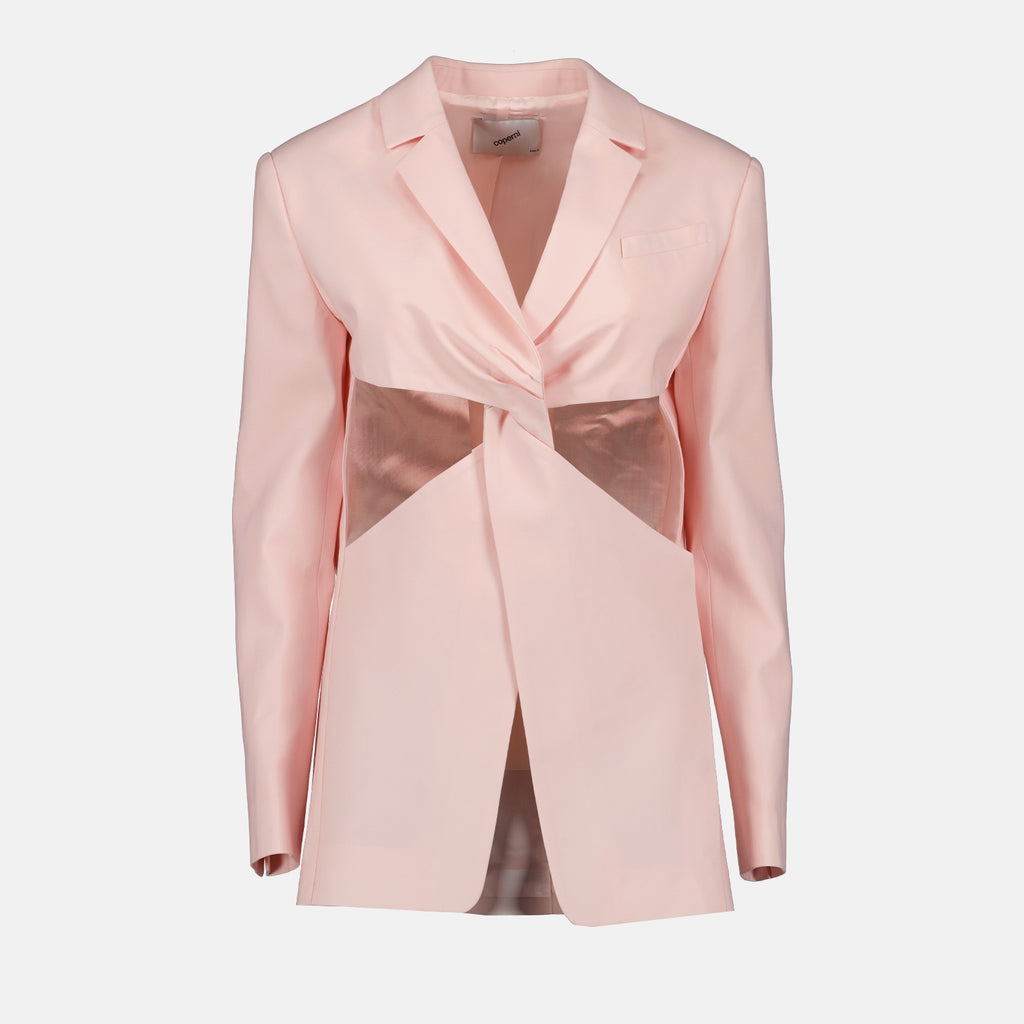 Jacken Maßgeschneiderte Jacke mit verdrehten Ausschnitten Coperni Rosa Frauen