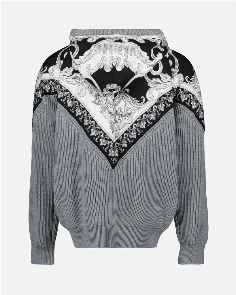 Sweatshirts Veste Barocco Versace Gris Homme
