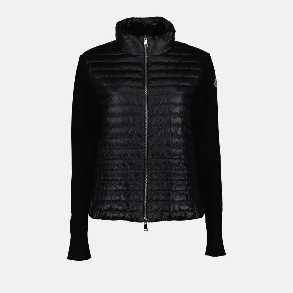 ジャケット バイマテリアルジャケット Moncler 黒 Femme