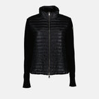 ジャケット バイマテリアルジャケット Moncler 黒 Femme