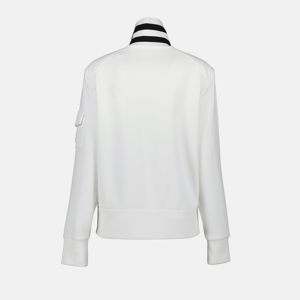 Vestes Veste bi-matière Moncler Blanc Femme
