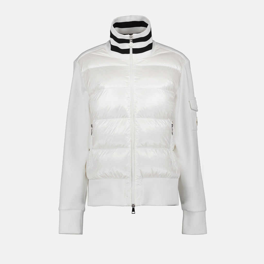 Vestes Veste bi-matière Moncler Blanc Femme