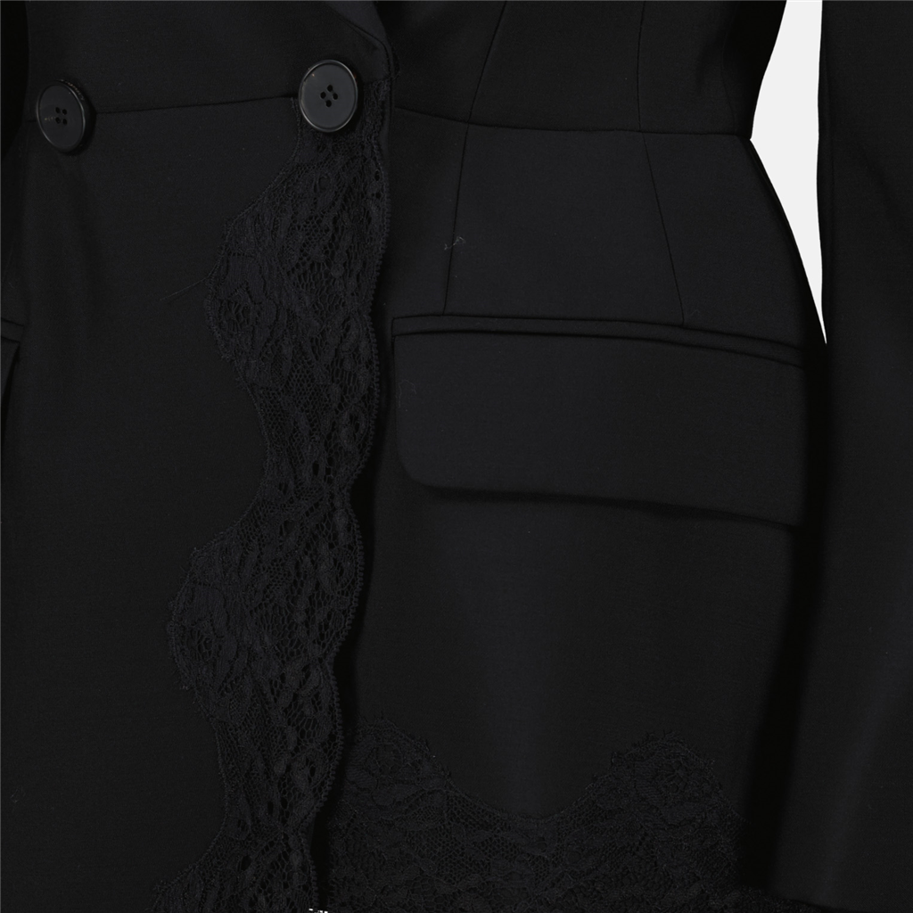 Vestes Veste blazer asymétrique Alexander McQueen Noir Femme