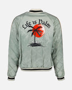 Jackets Bomber Life is Palm Palm Angels Gray Homme