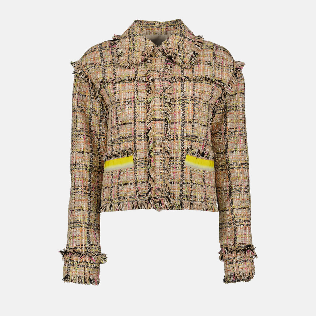 Jacken Veste courte en tweed MSGM Beige Femme