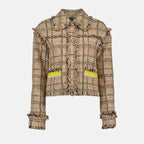 Jacken Veste courte en tweed MSGM Beige Femme