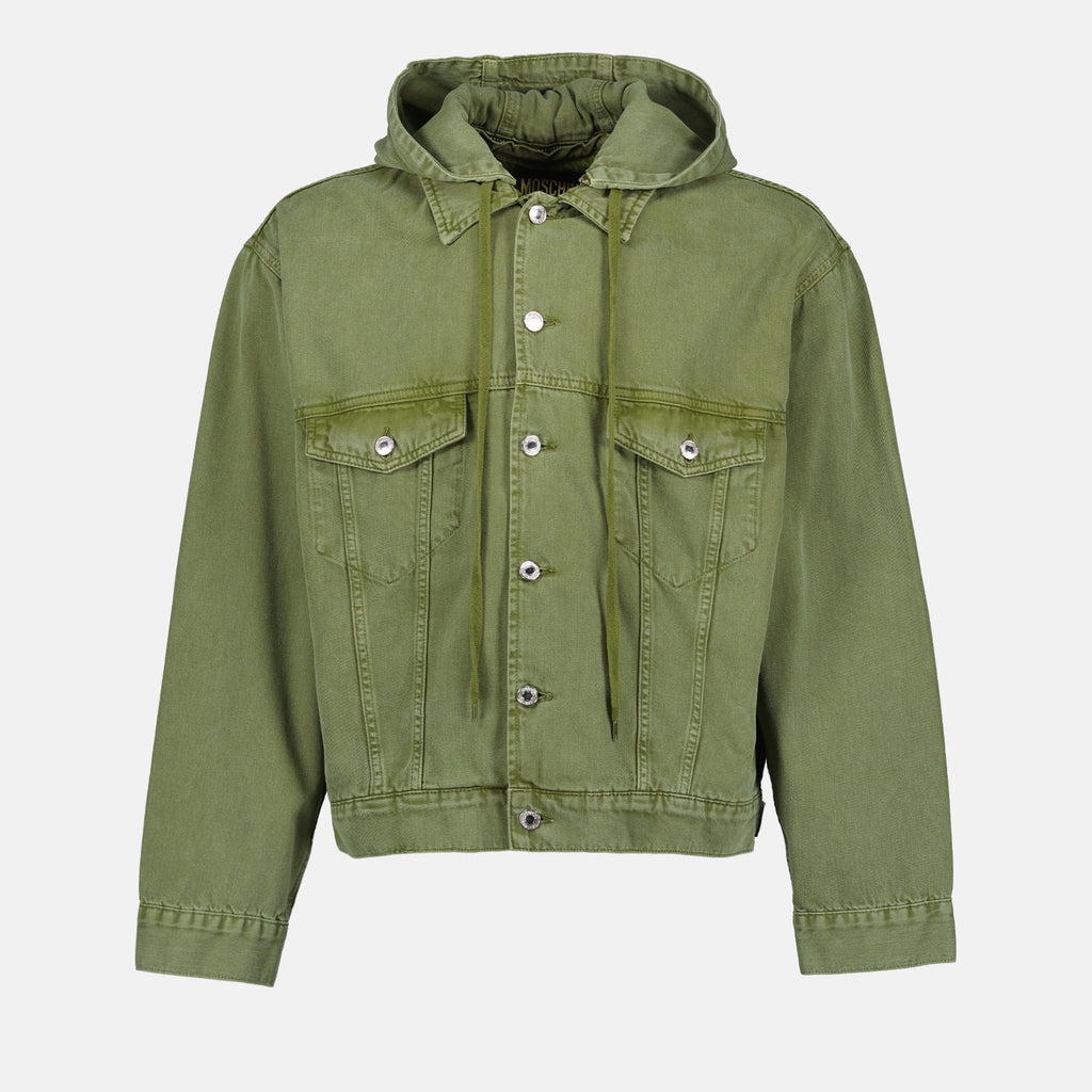 재킷 Veste en denim à capuche Moschino 녹색 Homme