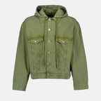 재킷 Veste en denim à capuche Moschino 녹색 Homme
