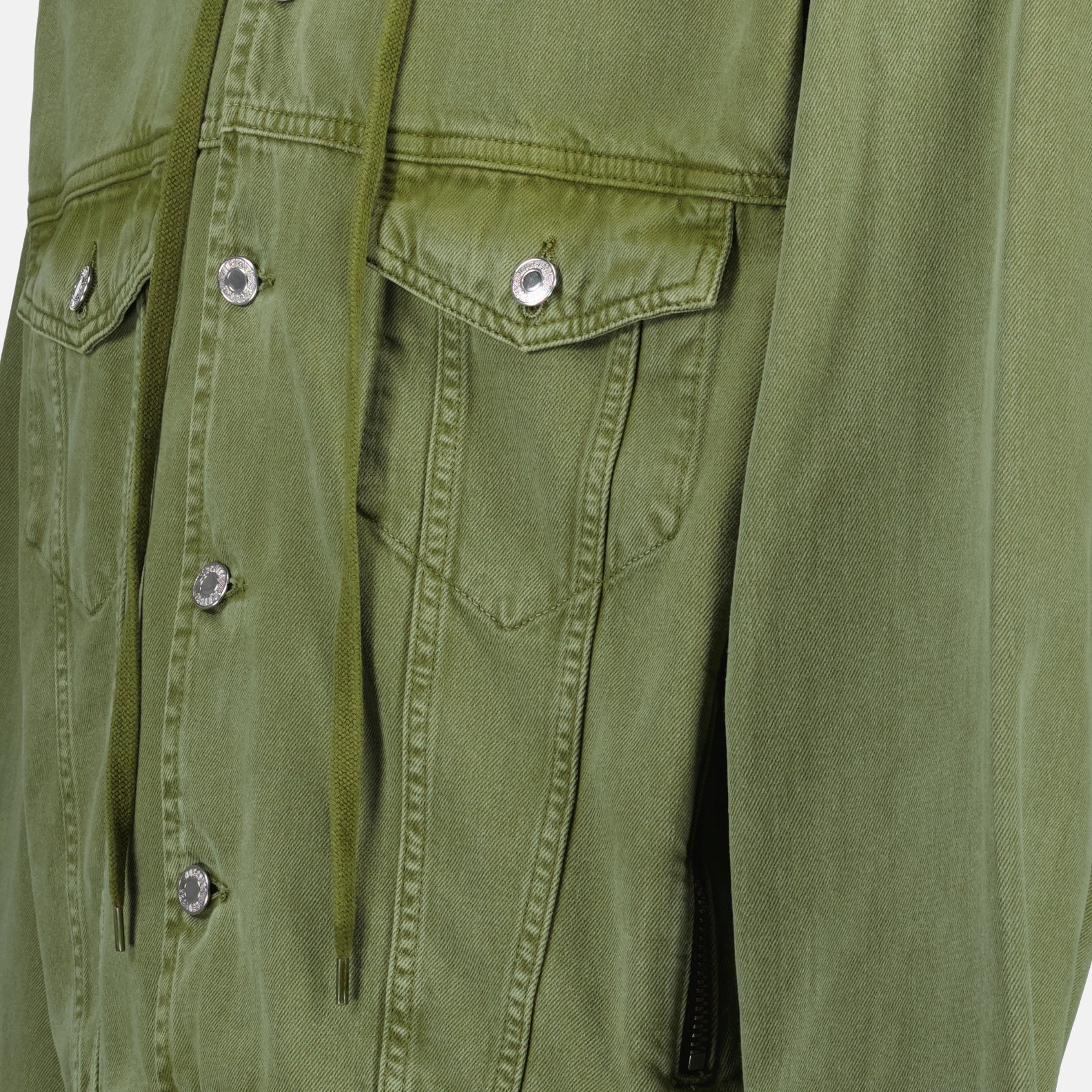 재킷 Veste en denim à capuche Moschino 녹색 Homme