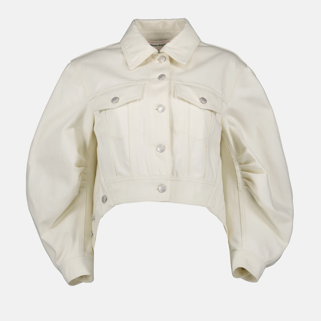 Jacken Veste en denim Alexander McQueen Beige Femme