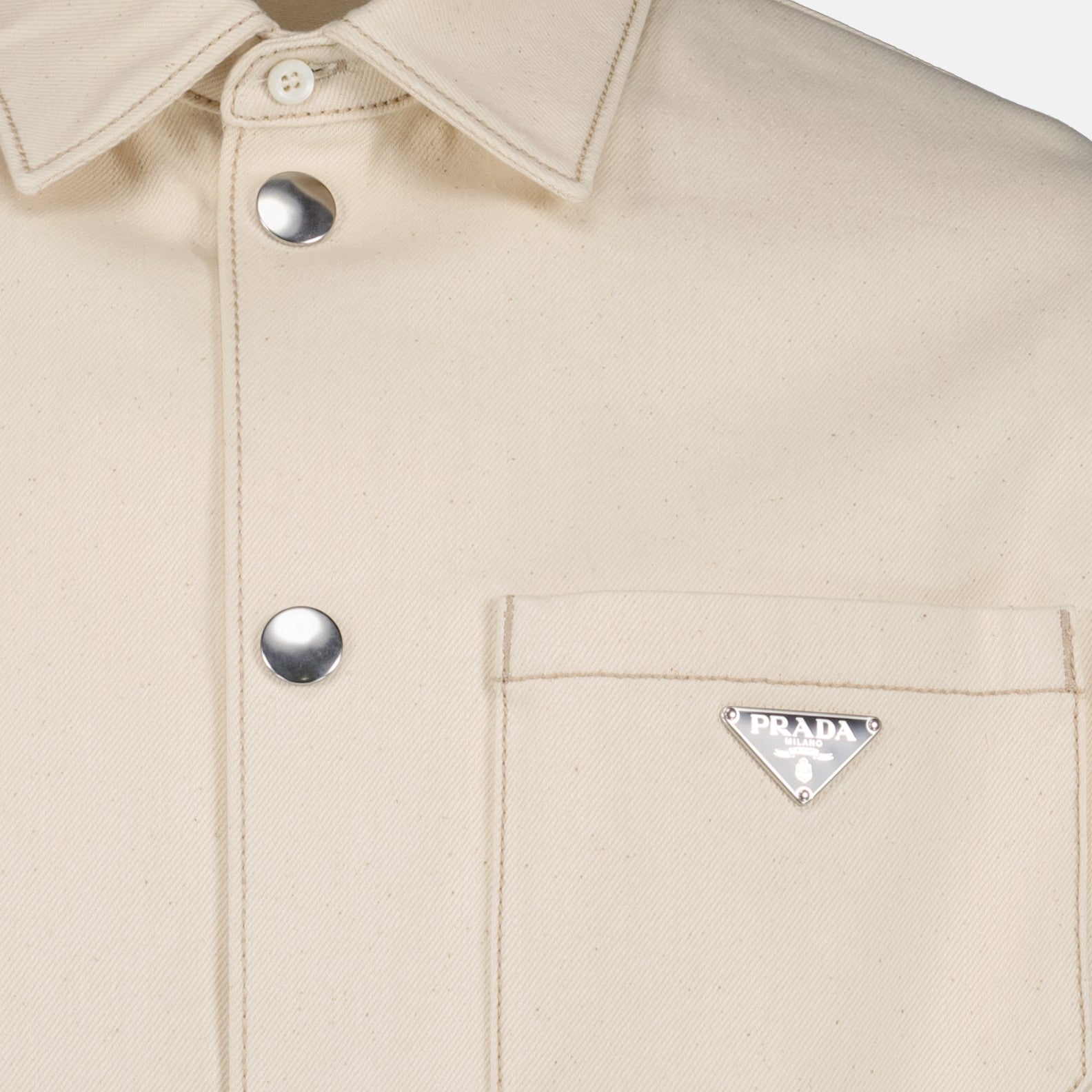 셔츠 Veste en denim Prada 베이지 Homme