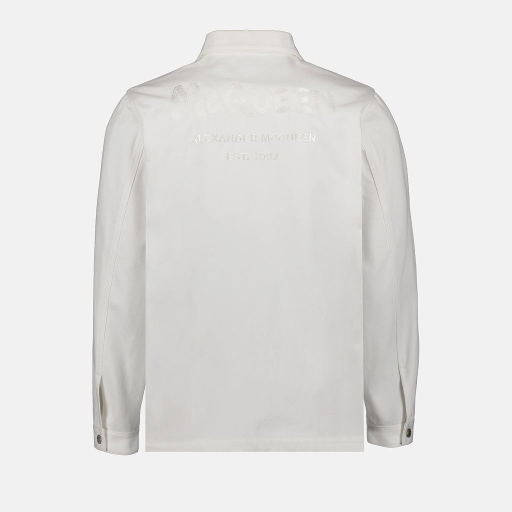 Vestes Veste en denim Alexander McQueen Blanc Homme