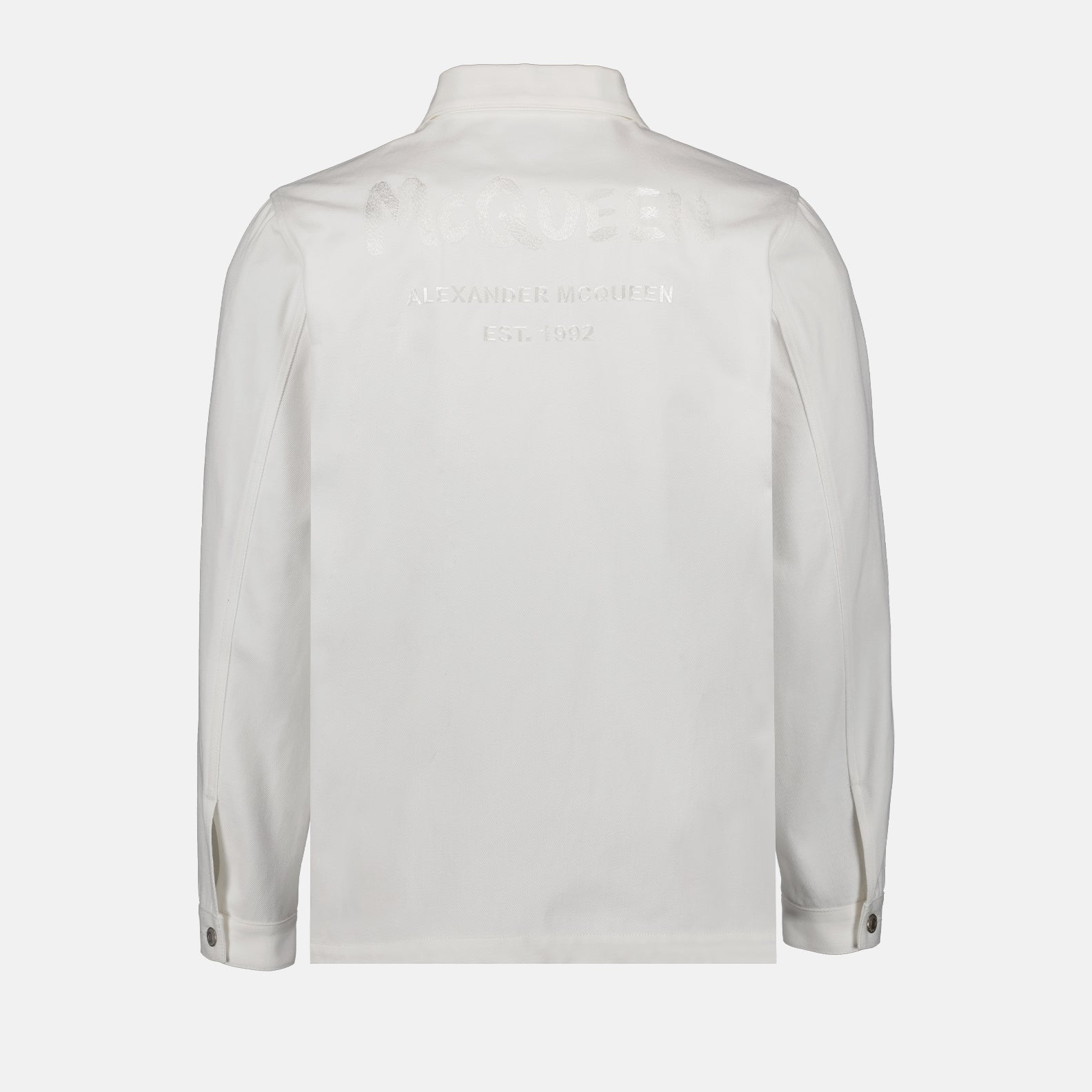 Vestes Veste en denim Alexander McQueen Blanc Homme