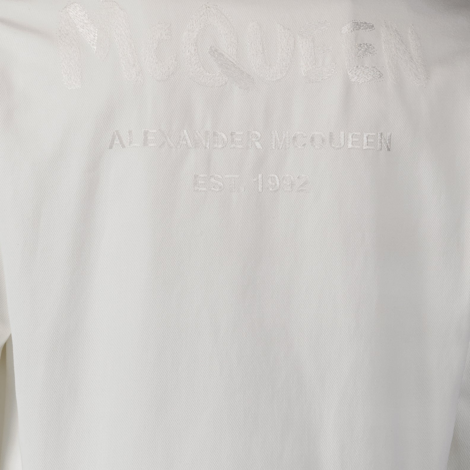 Vestes Veste en denim Alexander McQueen Blanc Homme