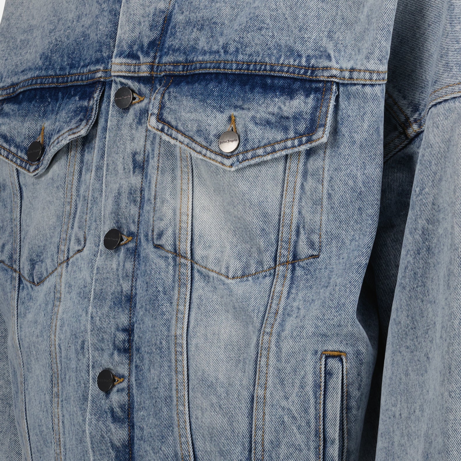Chaquetas Veste en denim Palm Angels Azul Homme
