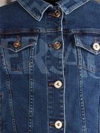 Bekleidung Veste en denim Greca Versace Blau Kinder