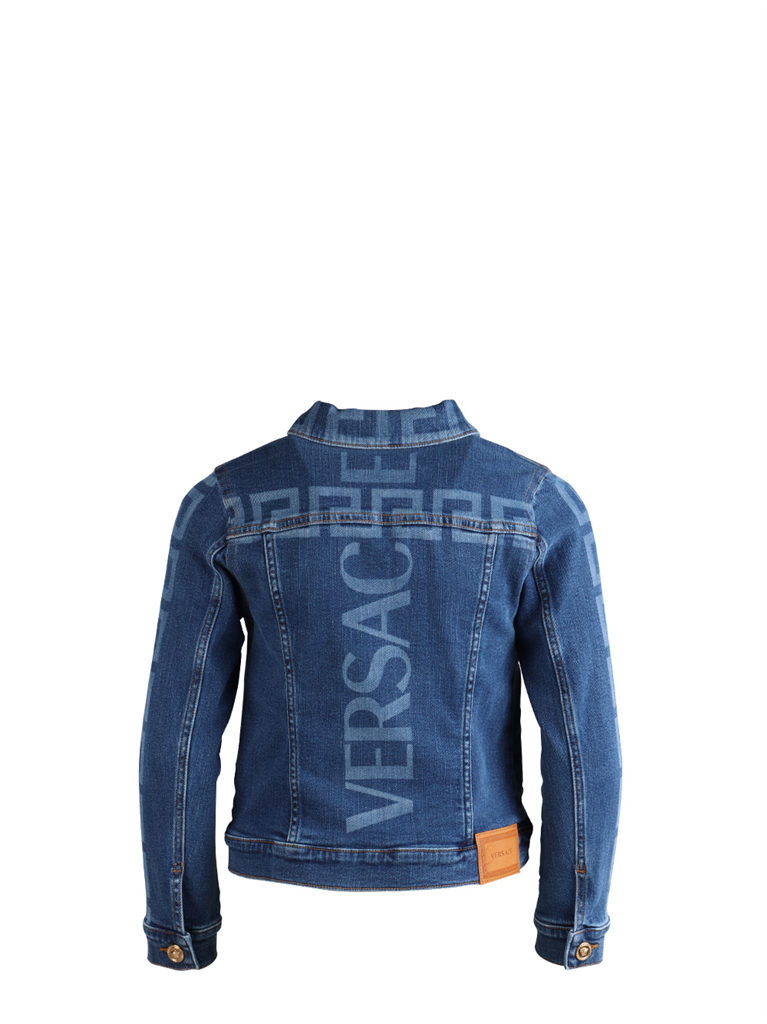 Bekleidung Veste en denim Greca Versace Blau Kinder