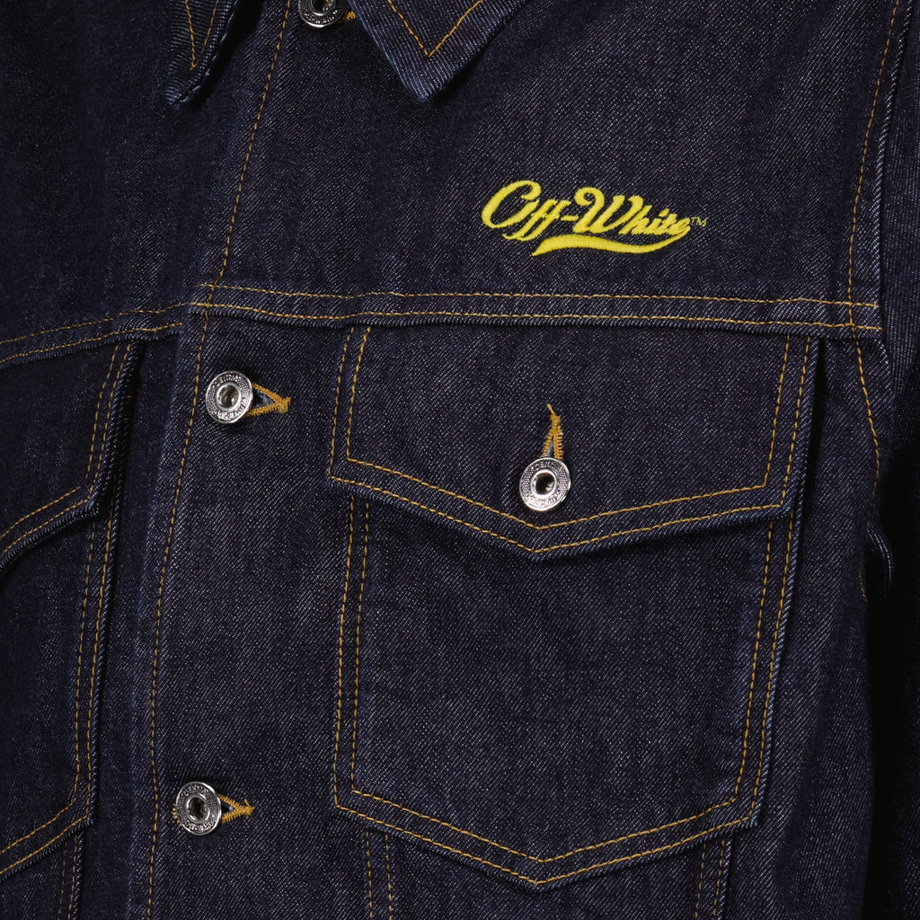 Chemises Veste en jean Wave Off Off-White Bleu foncé Homme