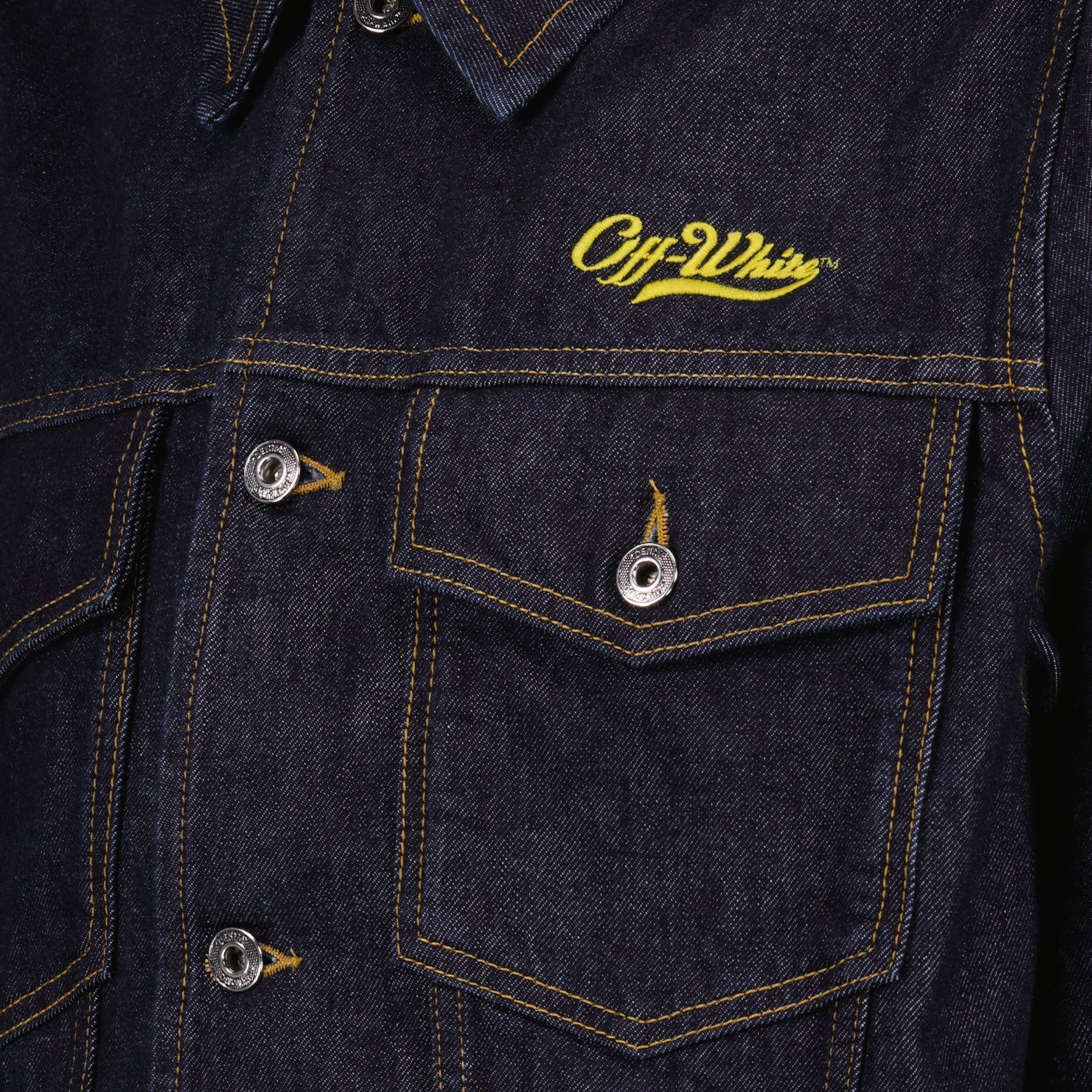 Chemises Veste en jean Wave Off Off-White Bleu foncé Homme